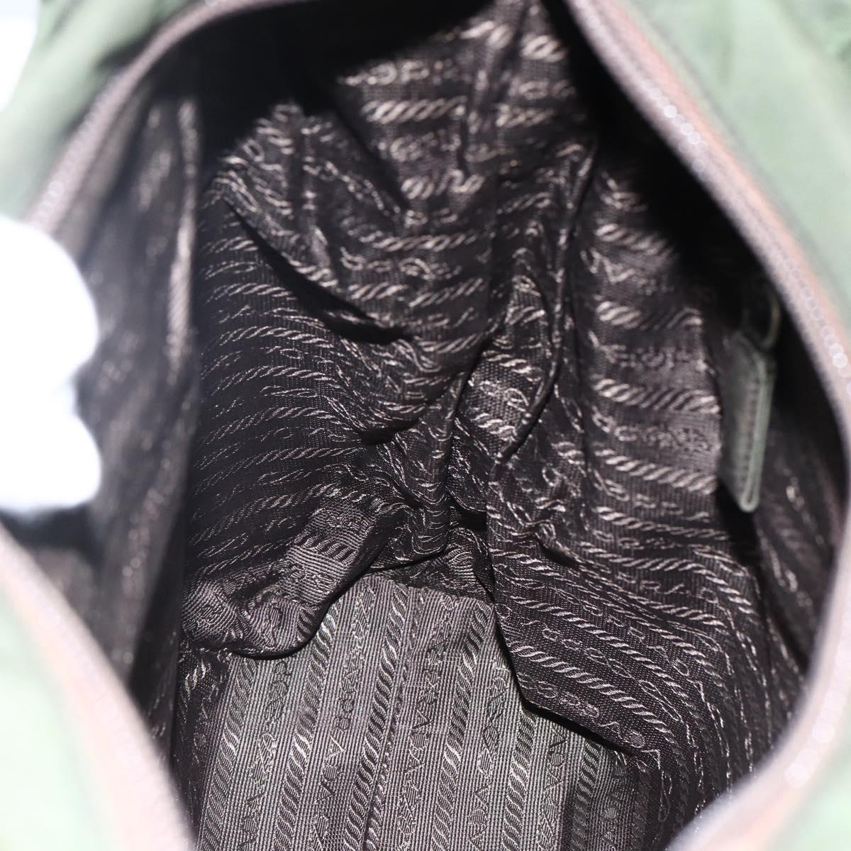 PRADA Tote Bag Nylon Green Auth 170300