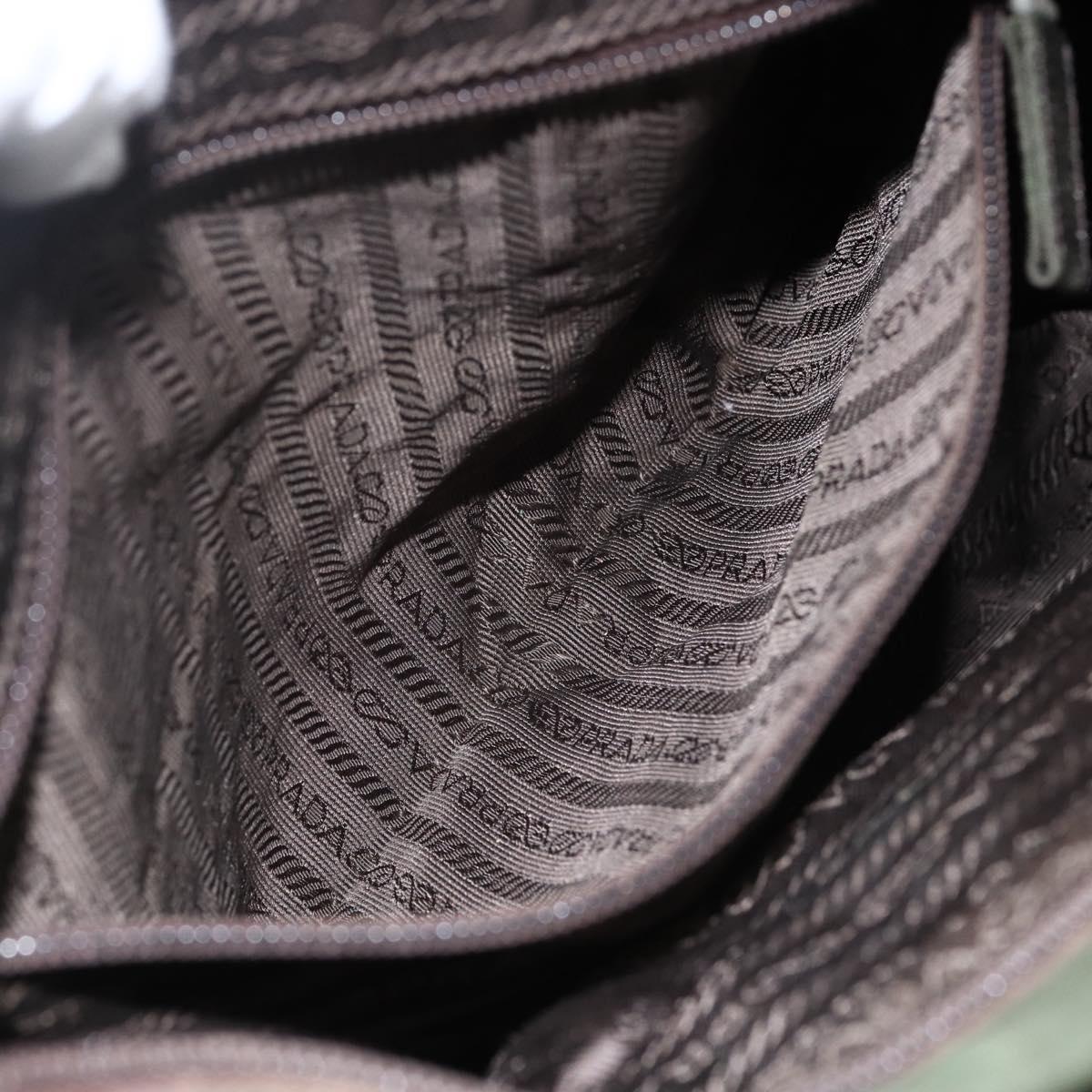 PRADA Tote Bag Nylon Green Auth 170300