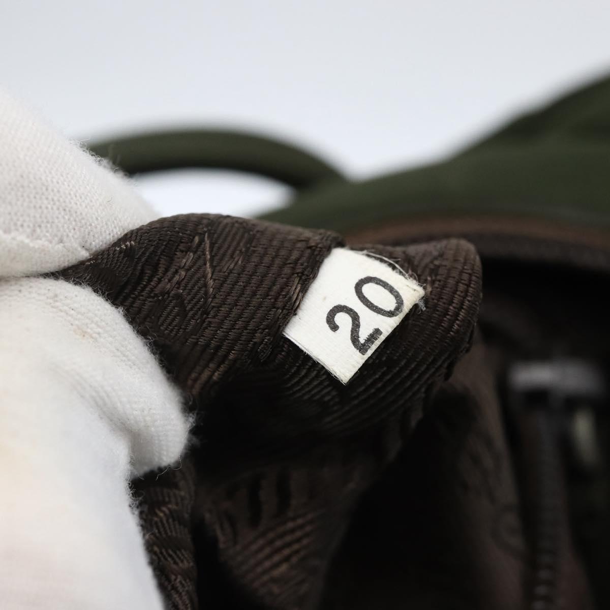 PRADA Tote Bag Nylon Green Auth 170300