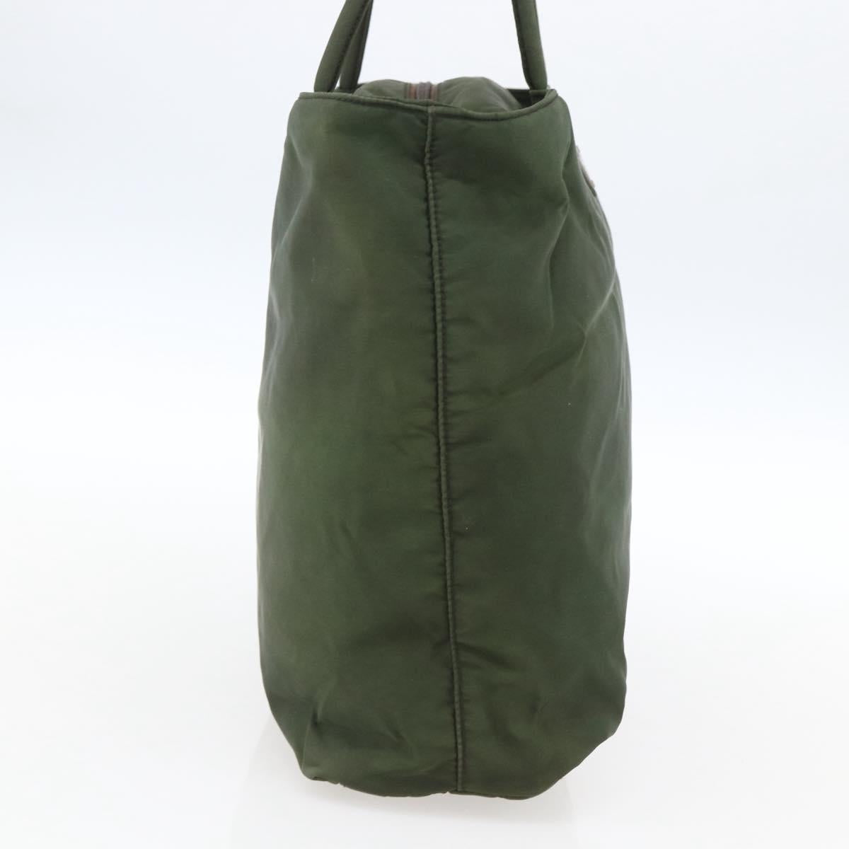 PRADA Tote Bag Nylon Green Auth 170300