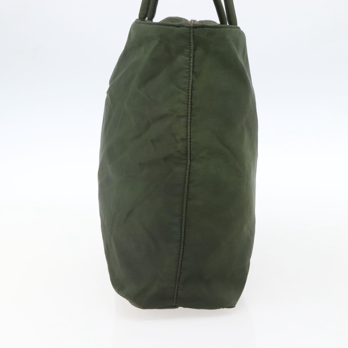 PRADA Tote Bag Nylon Green Auth 170300