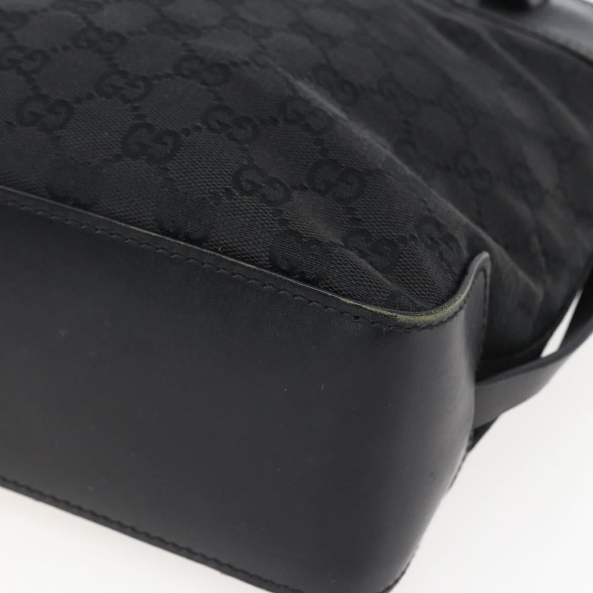 GUCCI GG Canvas Hand Bag Black Silver 107757 Auth 170302