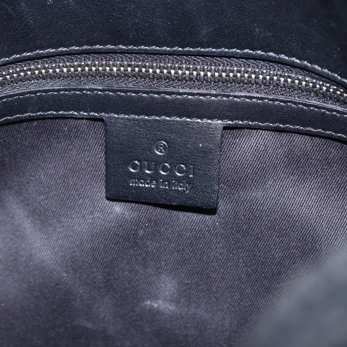 GUCCI GG Canvas Hand Bag Black Silver 107757 Auth 170302