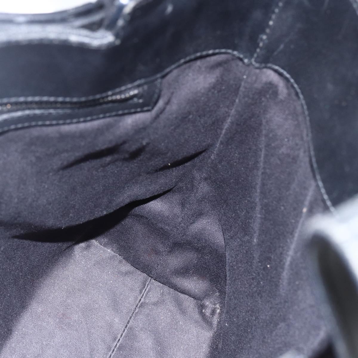 GUCCI GG Canvas Hand Bag Black Silver 107757 Auth 170302