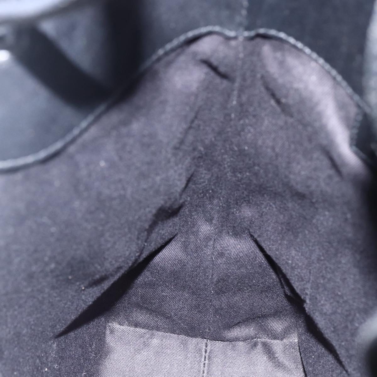 GUCCI GG Canvas Hand Bag Black Silver 107757 Auth 170302