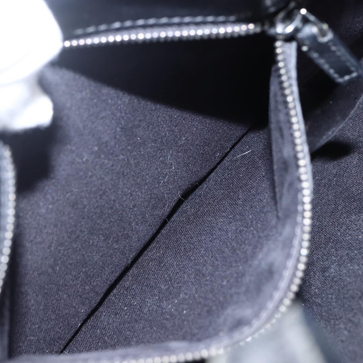 GUCCI GG Canvas Hand Bag Black Silver 107757 Auth 170302