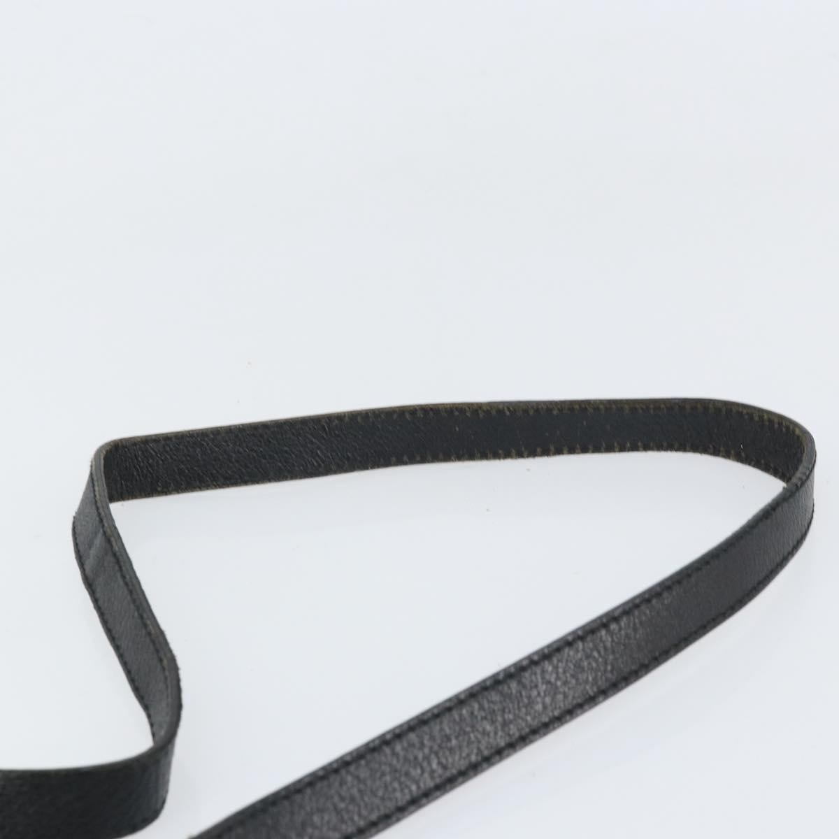 GUCCI GG Canvas Shoulder Bag Black Silver 113013 Auth 170306