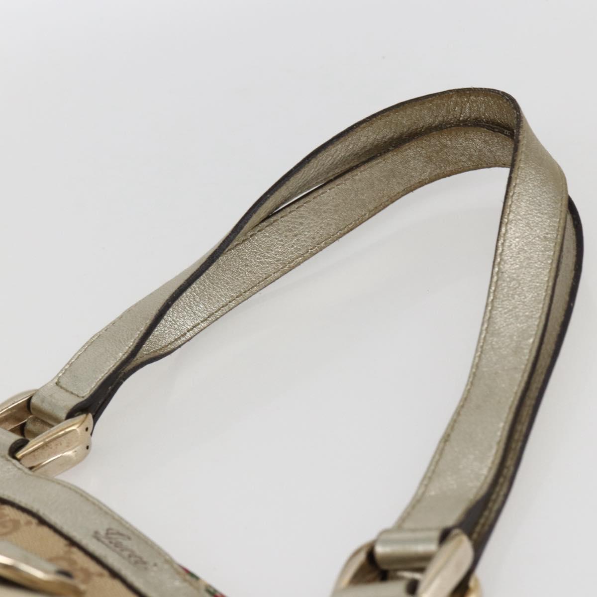 GUCCI GG Canvas Tote Bag Beige Gold 141472 Auth 170307