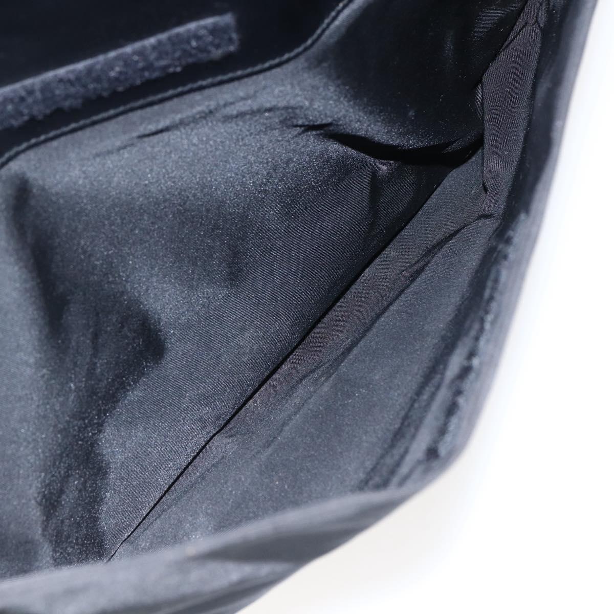 PRADA Hand Bag Nylon Black Silver Auth 170309