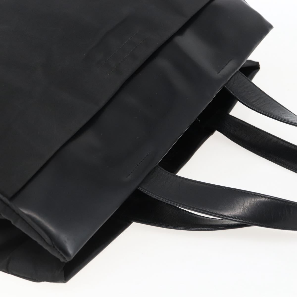 PRADA Hand Bag Nylon Black Silver Auth 170309