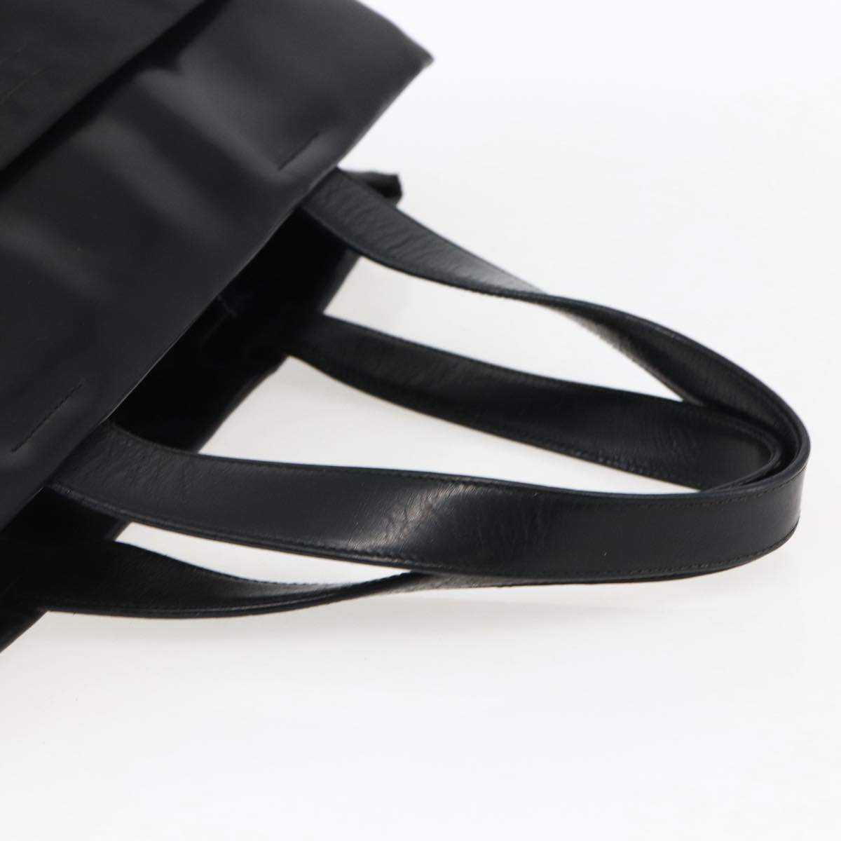 PRADA Hand Bag Nylon Black Silver Auth 170309