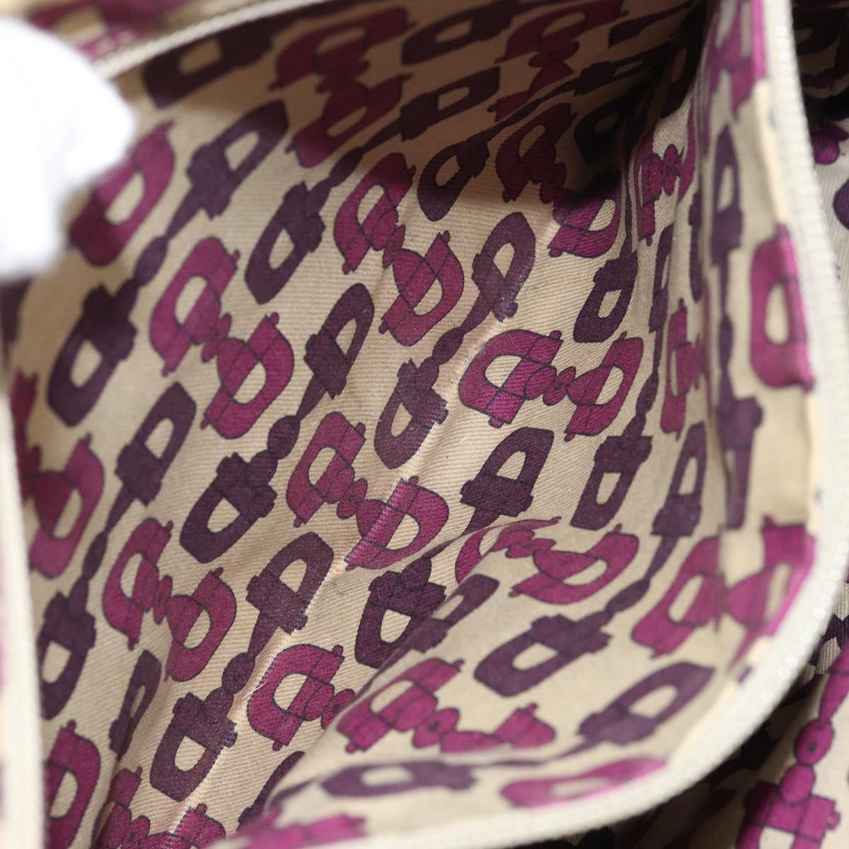 GUCCI Guccissima Shoulder Bag Canvas Brown Silver 257301 Auth 170311