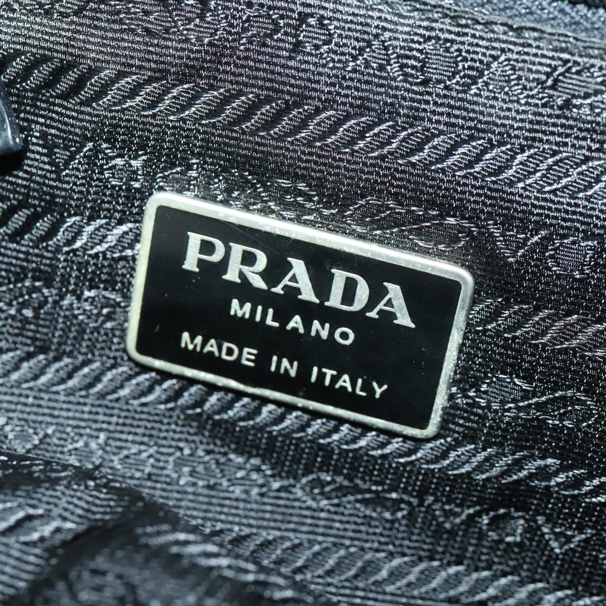 PRADA Backpack Nylon Black Silver Auth 170313