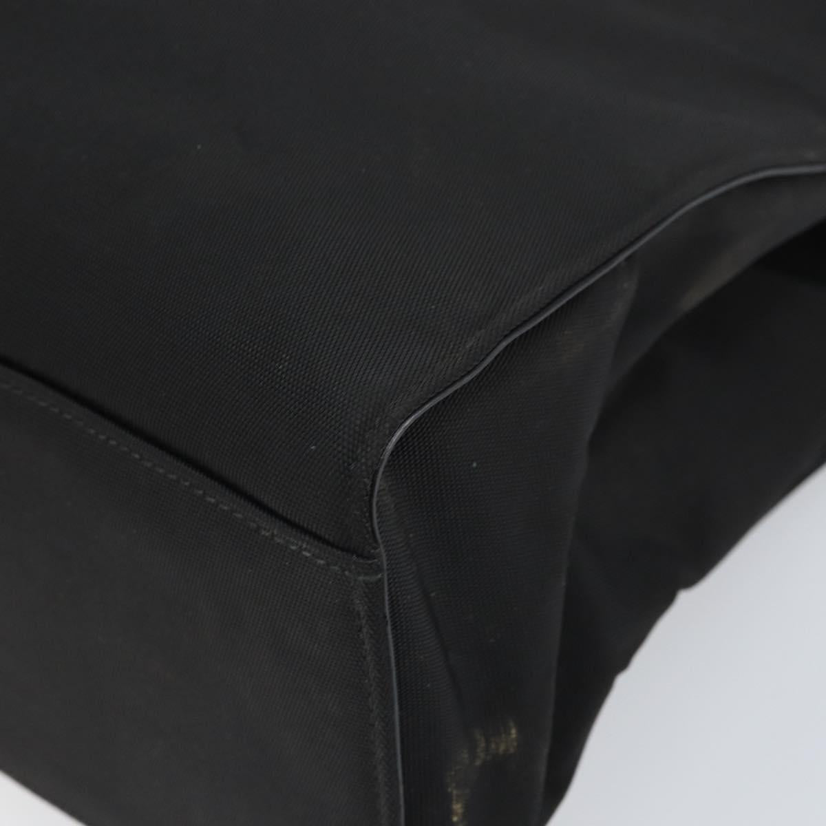 GUCCI Bamboo Tote Bag Nylon Black Silver 002 1010 Auth 170315