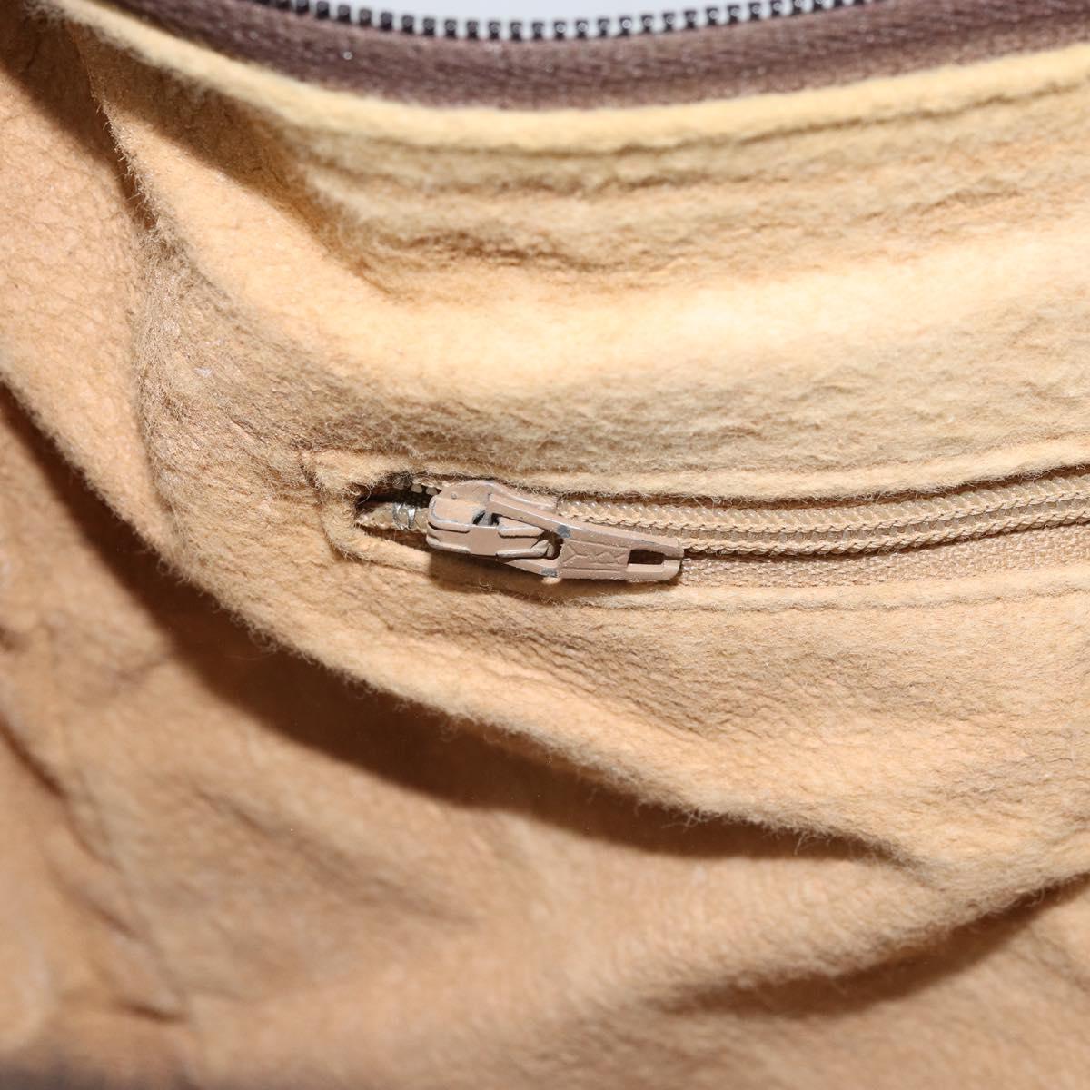 GUCCI GG Supreme Web Sherry Line Shoulder Bag PVC Beige Red Auth 170320