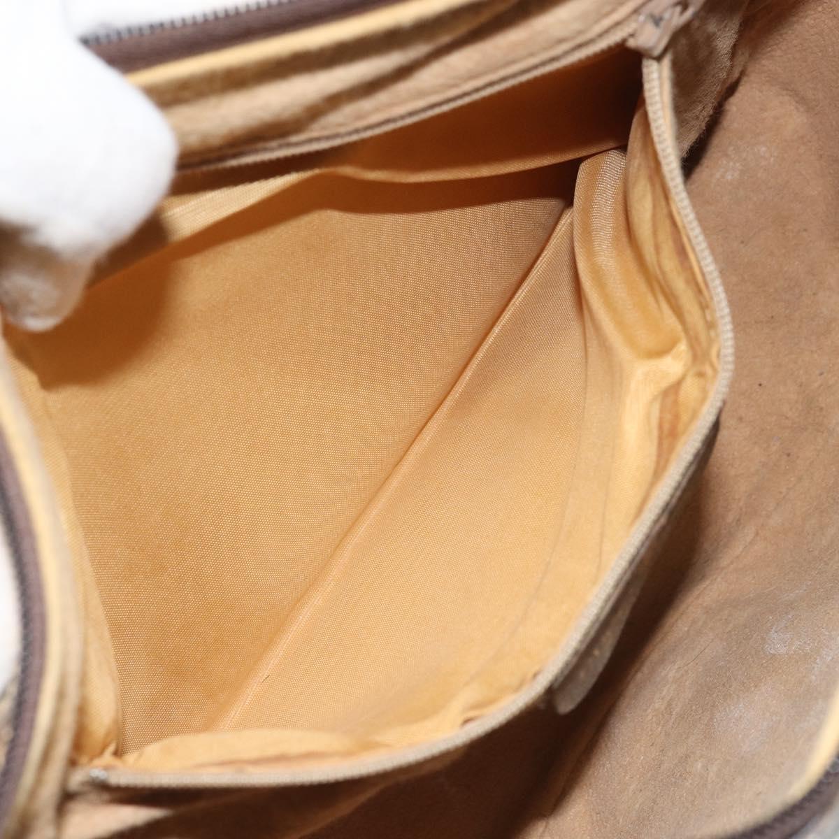 GUCCI GG Supreme Web Sherry Line Shoulder Bag PVC Beige Red Auth 170320