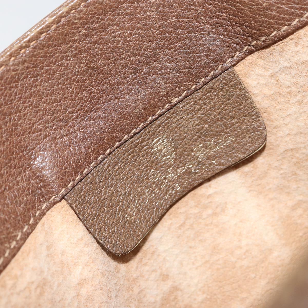 GUCCI GG Supreme Web Sherry Line Bag PVC Beige Gold 116 02 024 Auth 170321