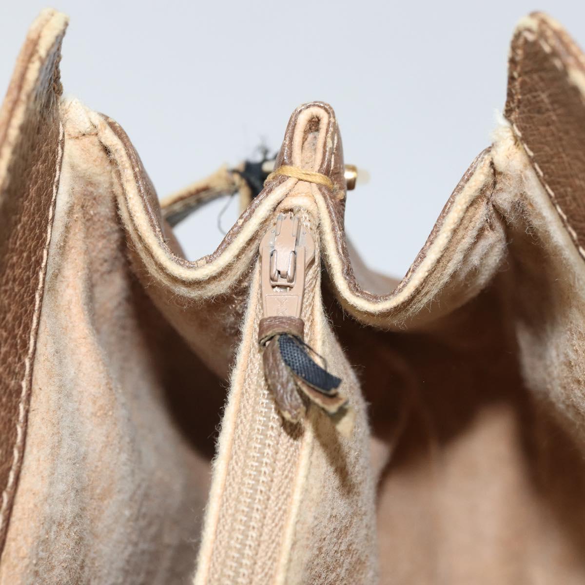 GUCCI GG Supreme Web Sherry Line Bag PVC Beige Gold 116 02 024 Auth 170321