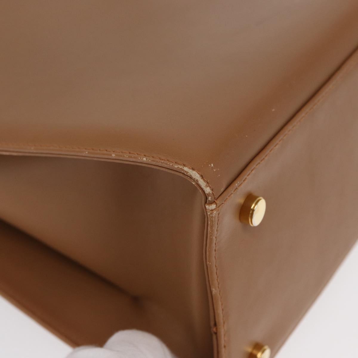 Salvatore Ferragamo Shoulder Bag Leather Brown Gold Auth 170324