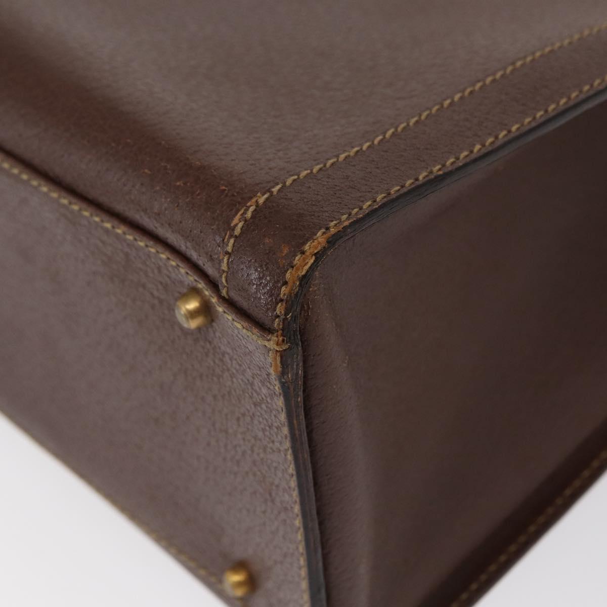 GUCCI Bamboo Tote Bag Leather Brown Gold 002 2865 0260 Auth 170330