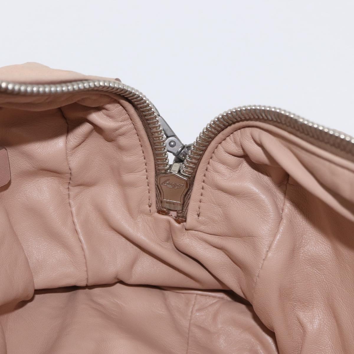 PRADA Hand Bag Leather 2way Pink Silver Auth 170334