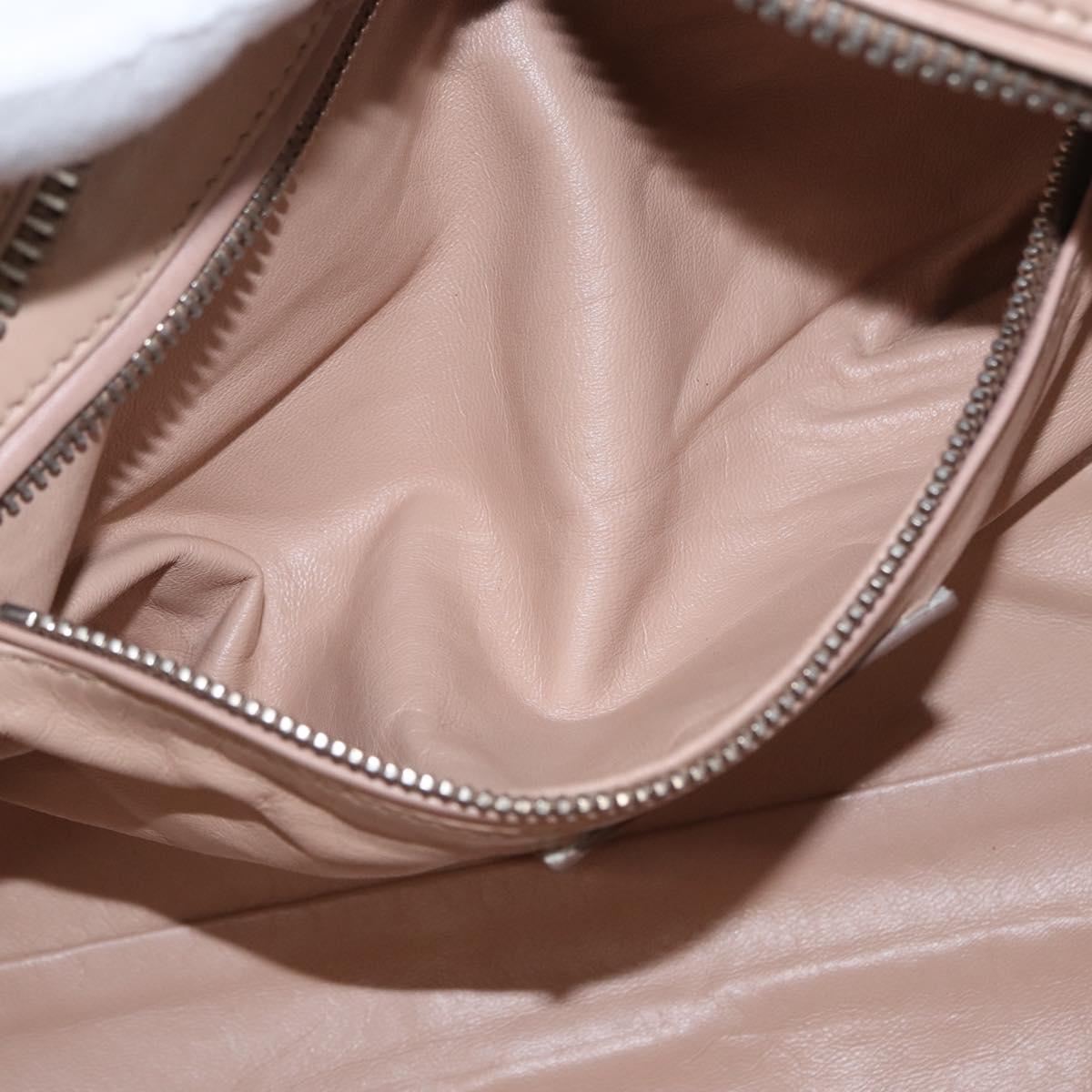 PRADA Hand Bag Leather 2way Pink Silver Auth 170334