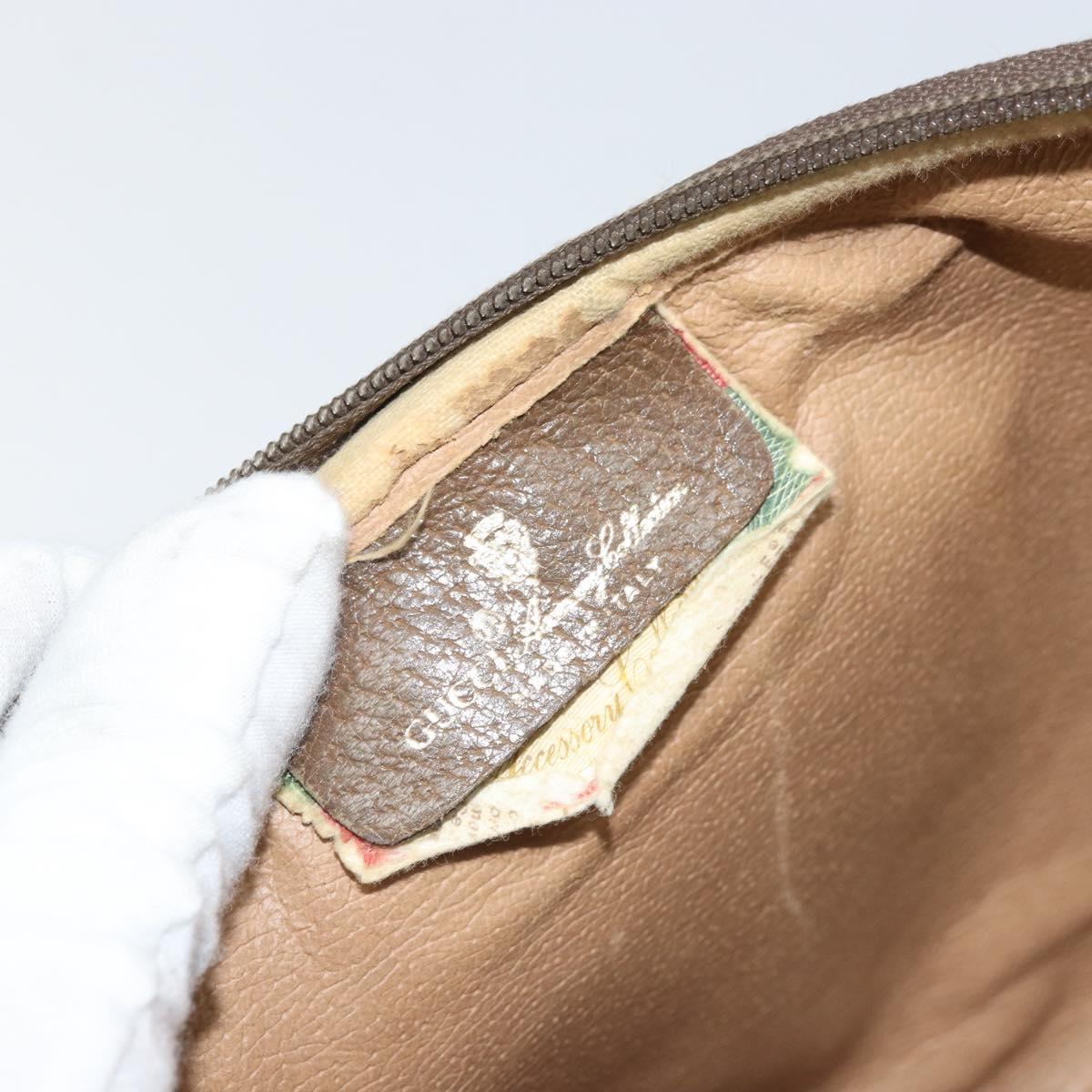 GUCCI GG Supreme Shoulder Bag PVC Beige Gold 97 02 068 Auth 170339