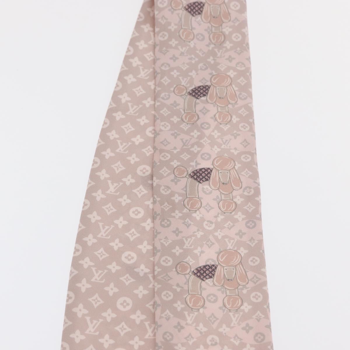 LOUIS VUITTON Monogram Bandeau Animal Scarf Silk Pink M70702 LV Auth 170366