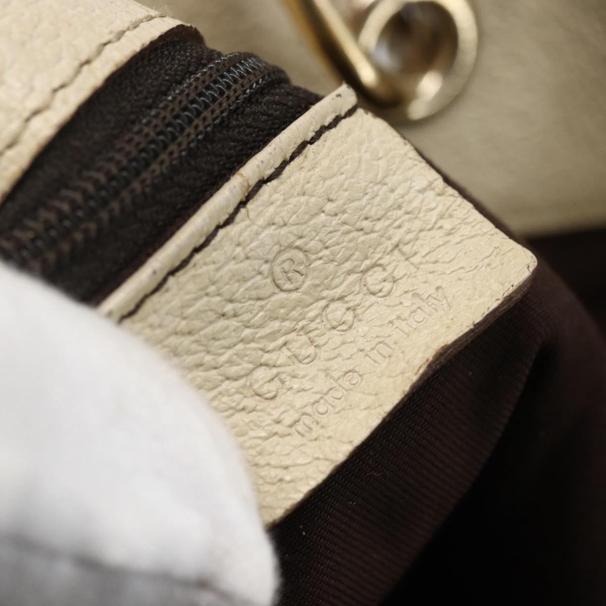 GUCCI GG Canvas Tote Bag Beige Gold 120836 Auth 170368