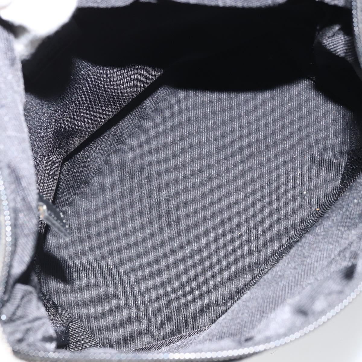 GUCCI GG Canvas Tote Bag Black Silver 28893 Auth 170369