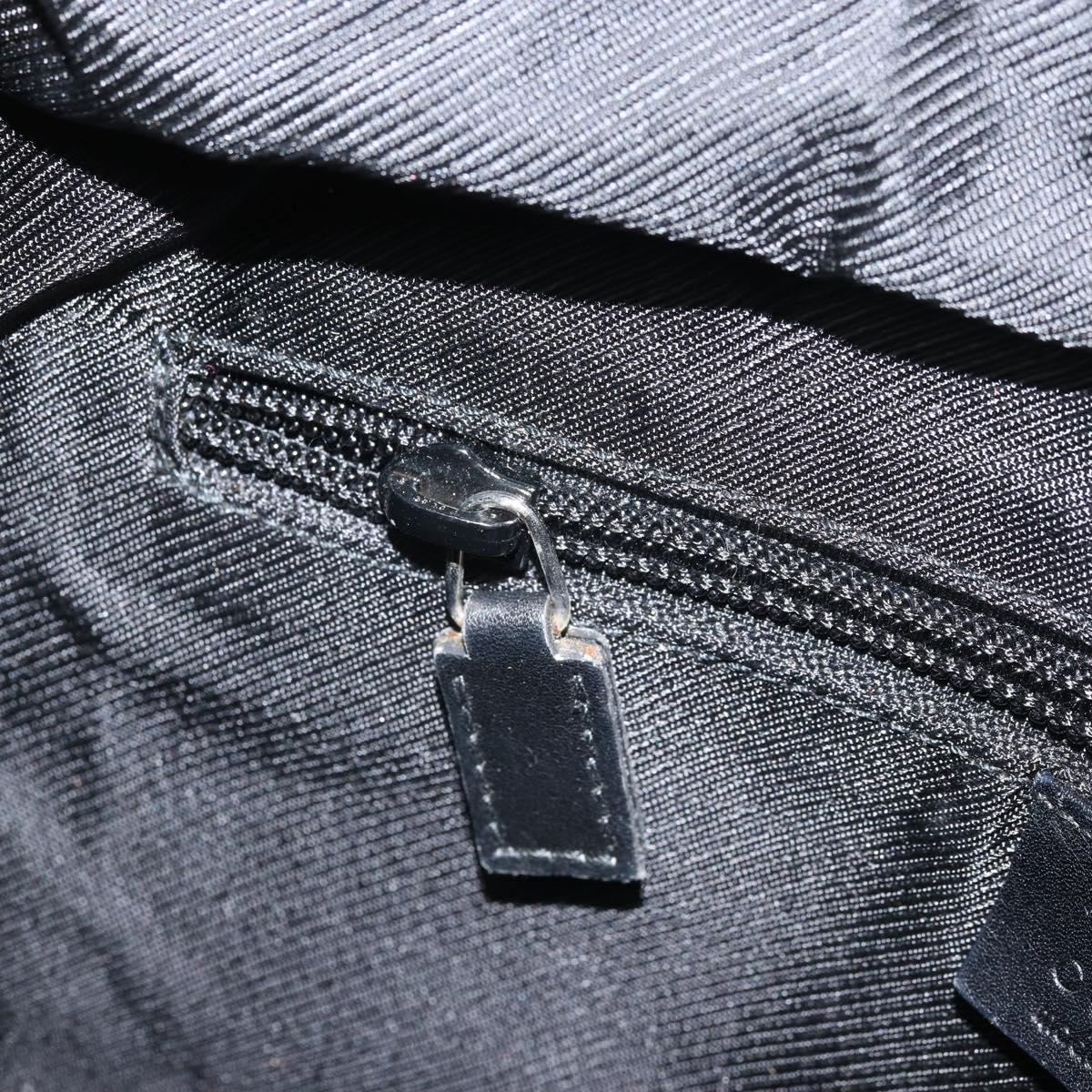 GUCCI GG Canvas Tote Bag Black Silver 28893 Auth 170369