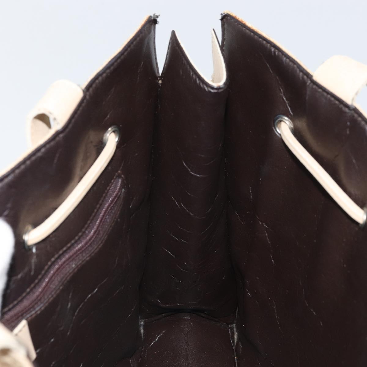 GUCCI GG Canvas Tote Bag Beige Silver 002 1053 Auth 170373