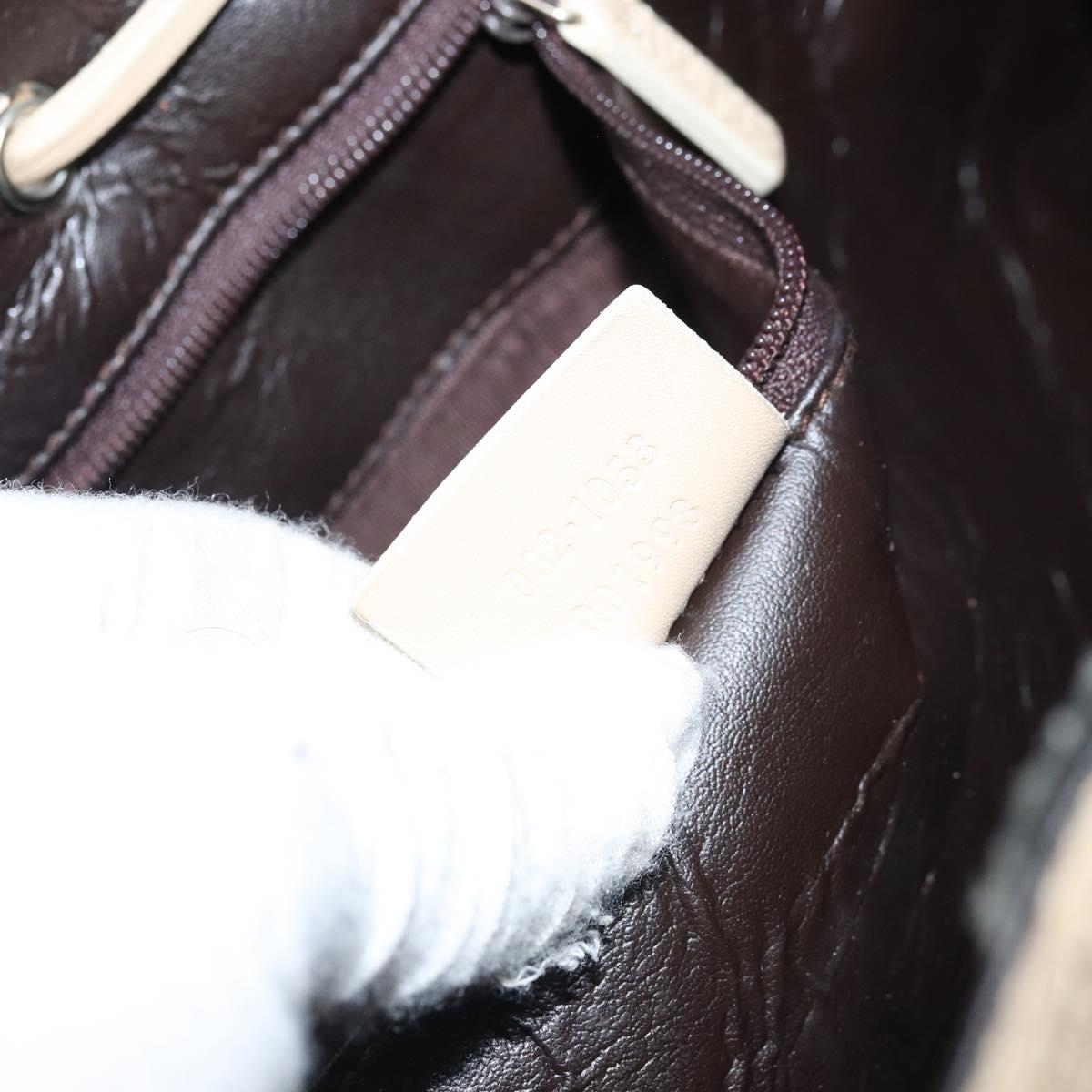 GUCCI GG Canvas Tote Bag Beige Silver 002 1053 Auth 170373