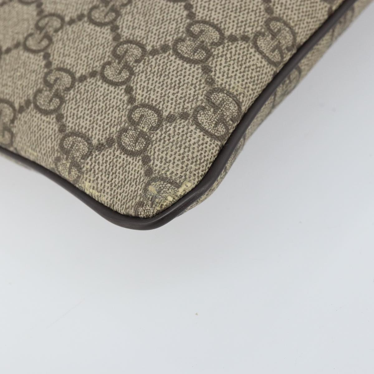 GUCCI GG Supreme Shoulder Bag PVC Beige Gold 295257 Auth 170375