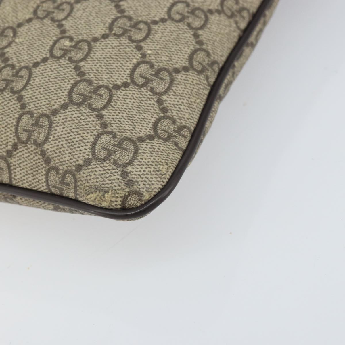 GUCCI GG Supreme Shoulder Bag PVC Beige Gold 295257 Auth 170375