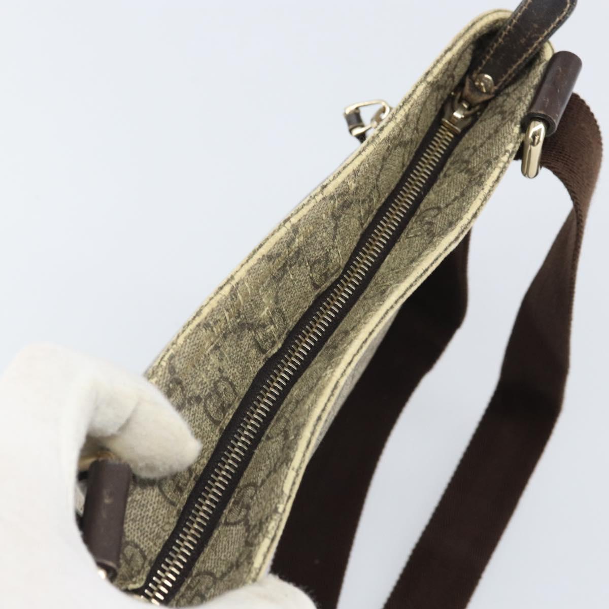 GUCCI GG Supreme Shoulder Bag PVC Beige Gold 295257 Auth 170375