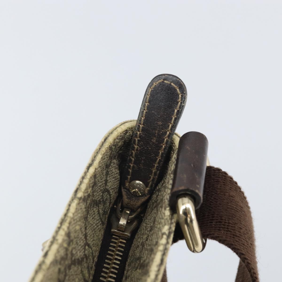 GUCCI GG Supreme Shoulder Bag PVC Beige Gold 295257 Auth 170375