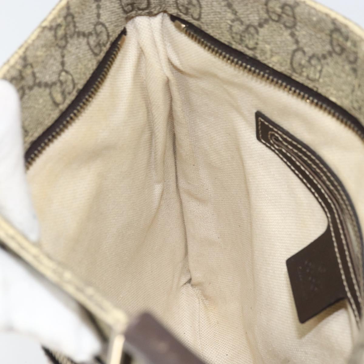 GUCCI GG Supreme Shoulder Bag PVC Beige Gold 295257 Auth 170375