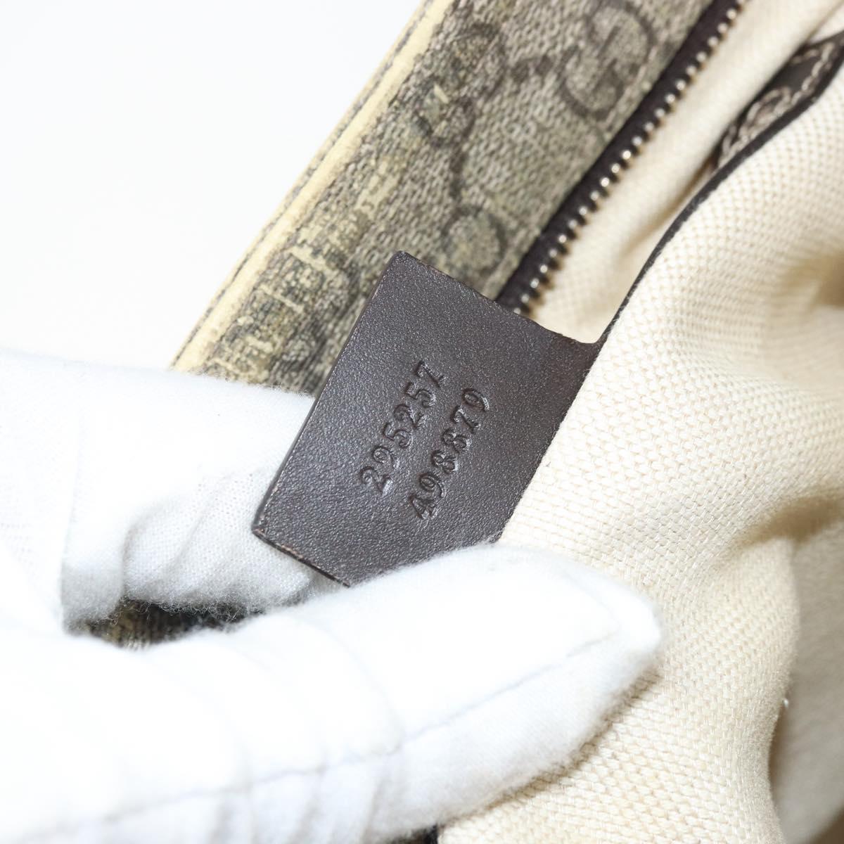 GUCCI GG Supreme Shoulder Bag PVC Beige Gold 295257 Auth 170375