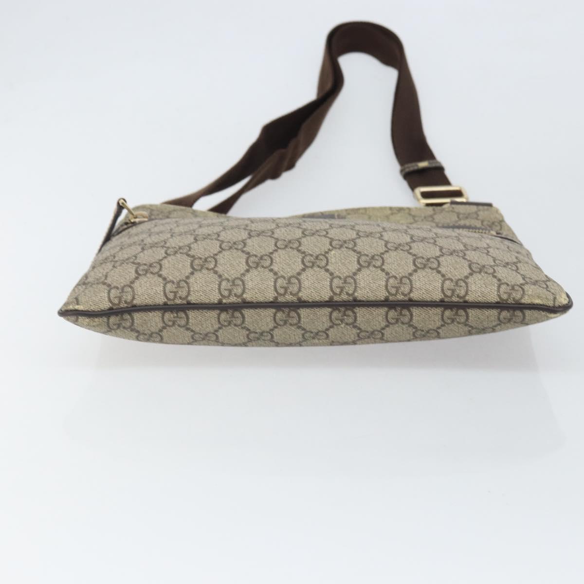 GUCCI GG Supreme Shoulder Bag PVC Beige Gold 295257 Auth 170375