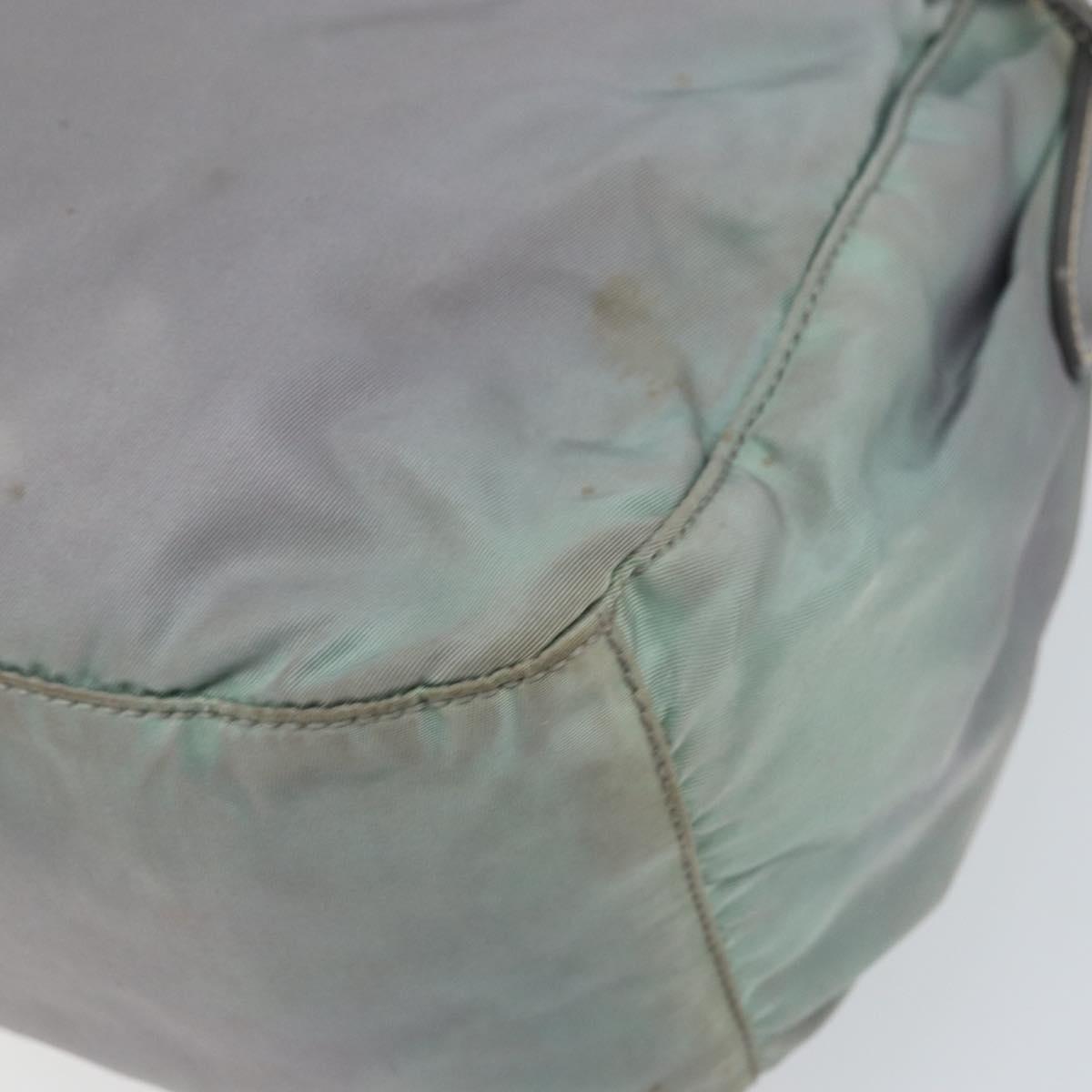 PRADA Shoulder Bag Nylon Gray Silver Auth 170376