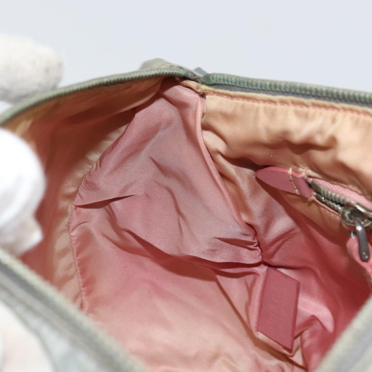 PRADA Shoulder Bag Nylon Gray Silver Auth 170376