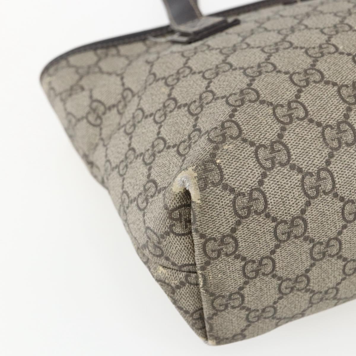 GUCCI GG Supreme Tote Bag PVC Beige 211138 Auth 170382