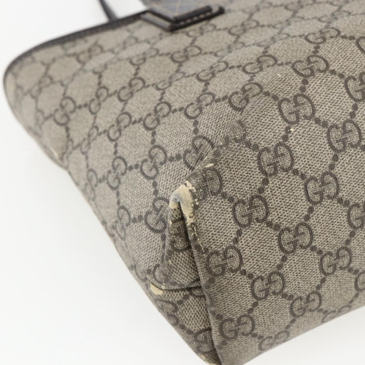 GUCCI GG Supreme Tote Bag PVC Beige 211138 Auth 170382
