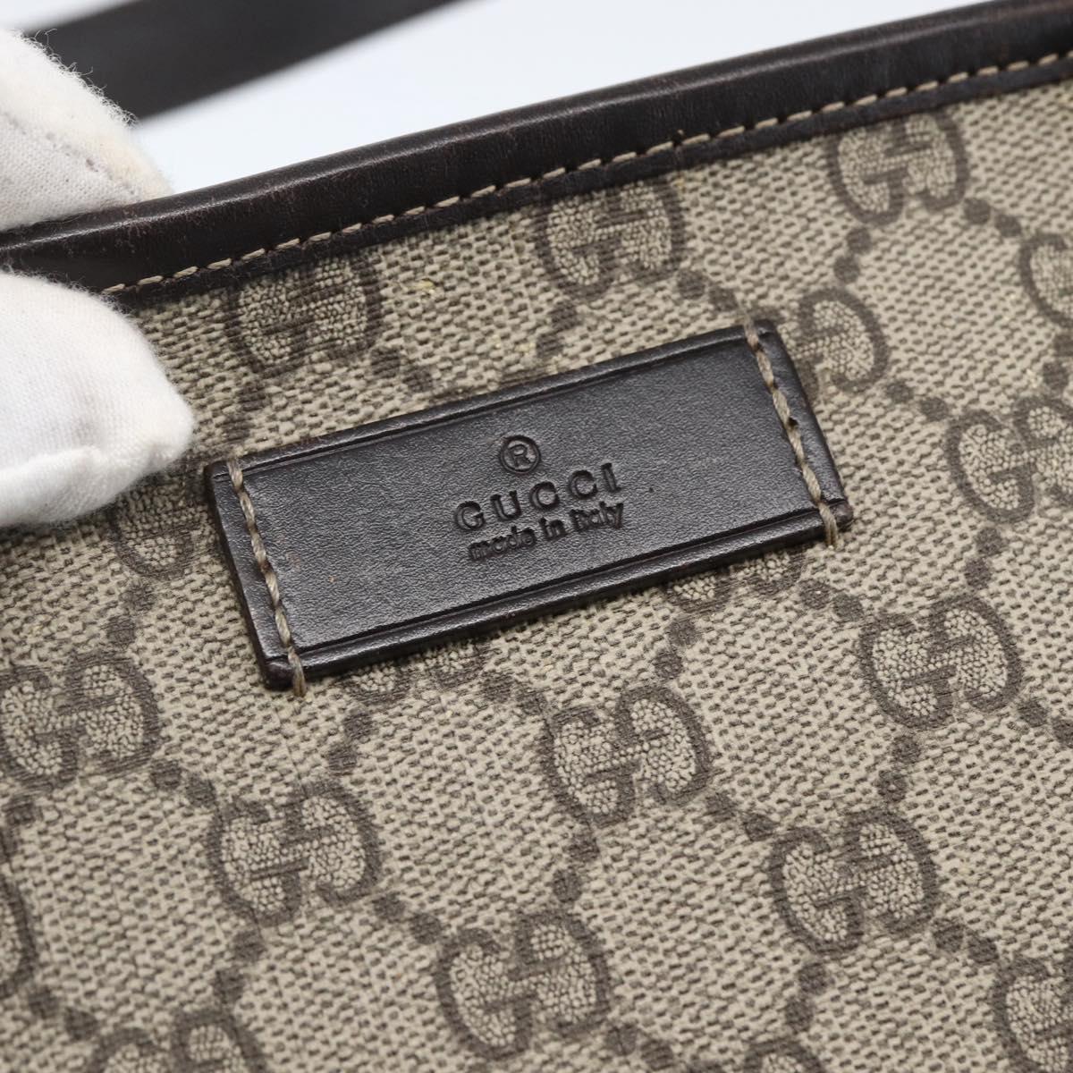 GUCCI GG Supreme Tote Bag PVC Beige 211138 Auth 170382