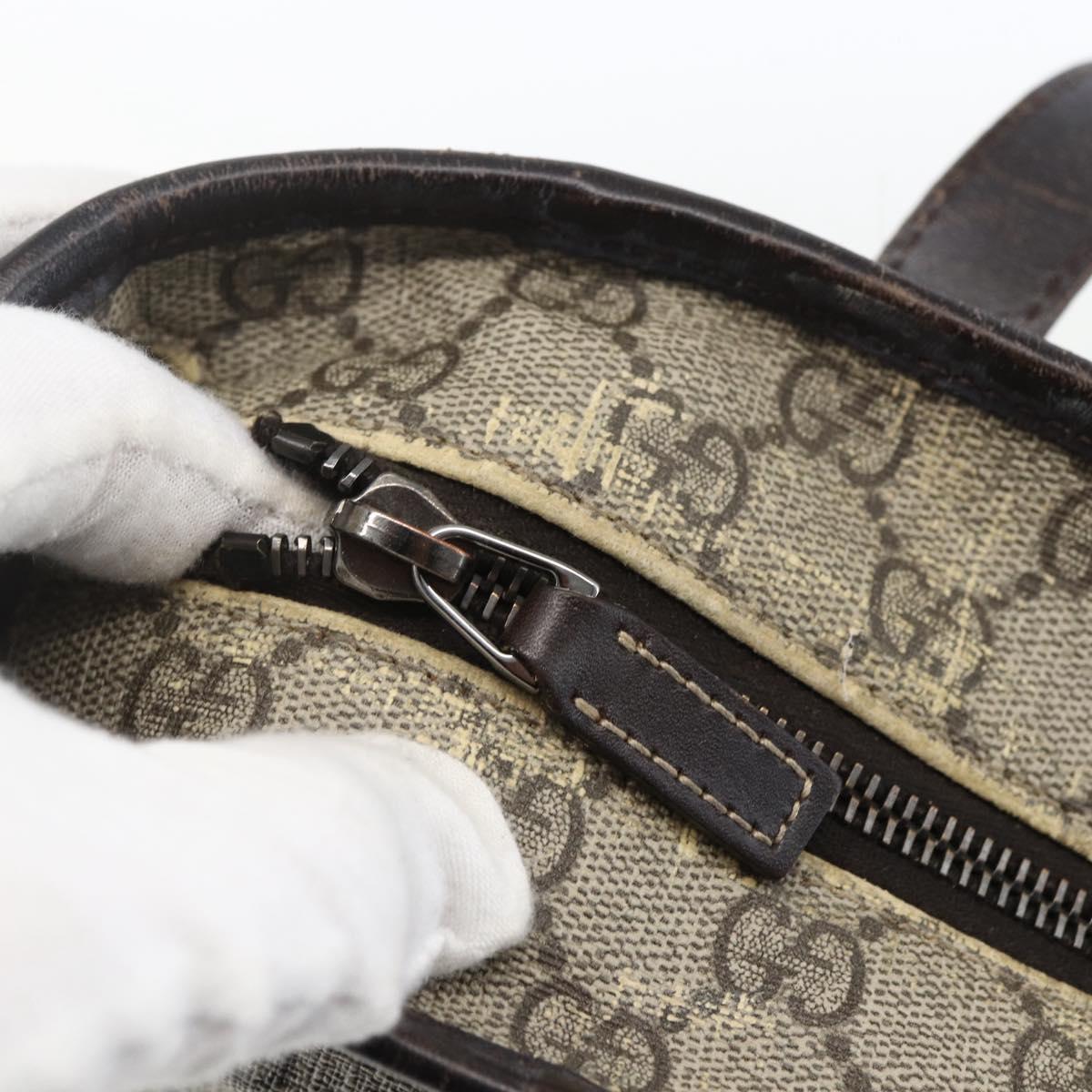 GUCCI GG Supreme Tote Bag PVC Beige 211138 Auth 170382