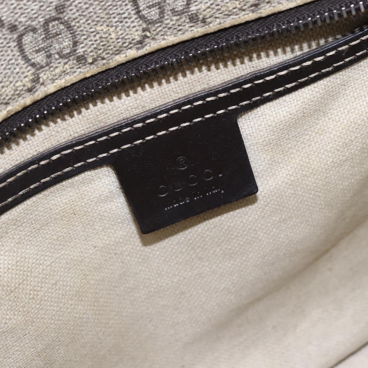 GUCCI GG Supreme Tote Bag PVC Beige 211138 Auth 170382