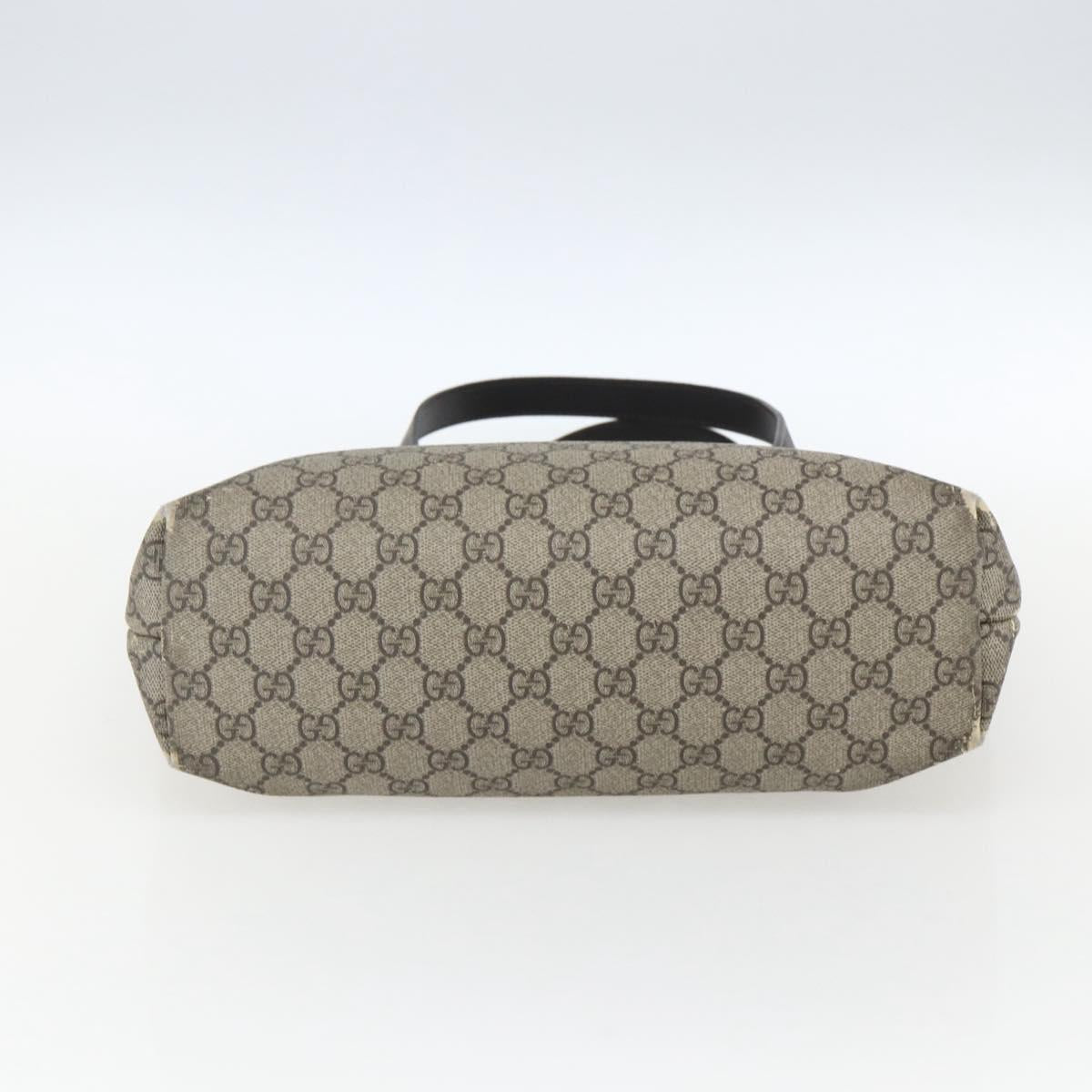 GUCCI GG Supreme Tote Bag PVC Beige 211138 Auth 170382