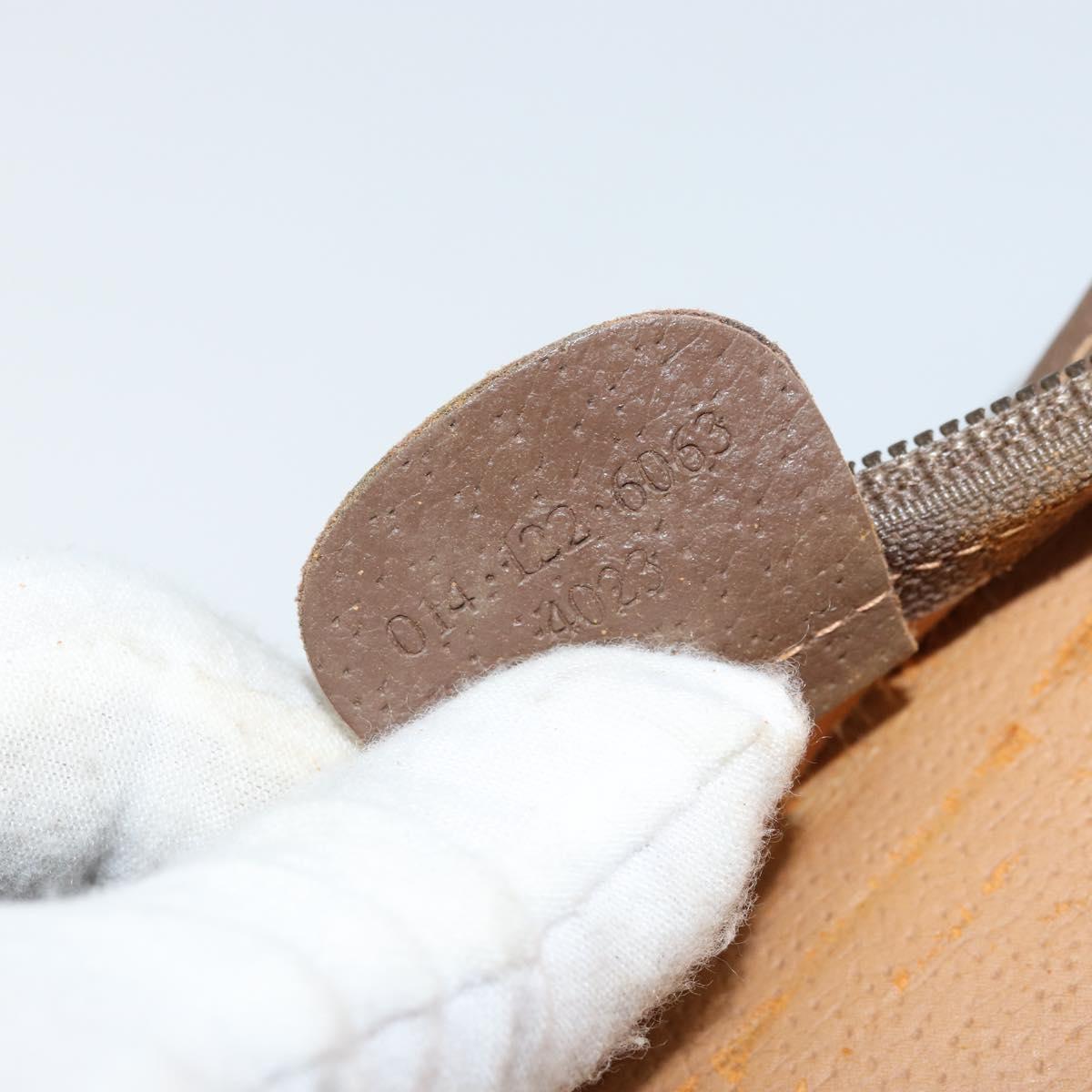 GUCCI GG Supreme Clutch Bag PVC Beige Gold 014 122 6063 4023 Auth 170384