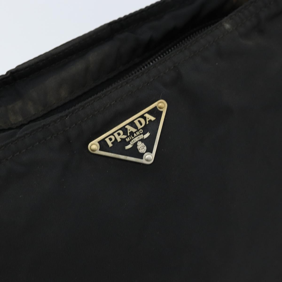 PRADA Shoulder Bag Nylon Black Auth 170396